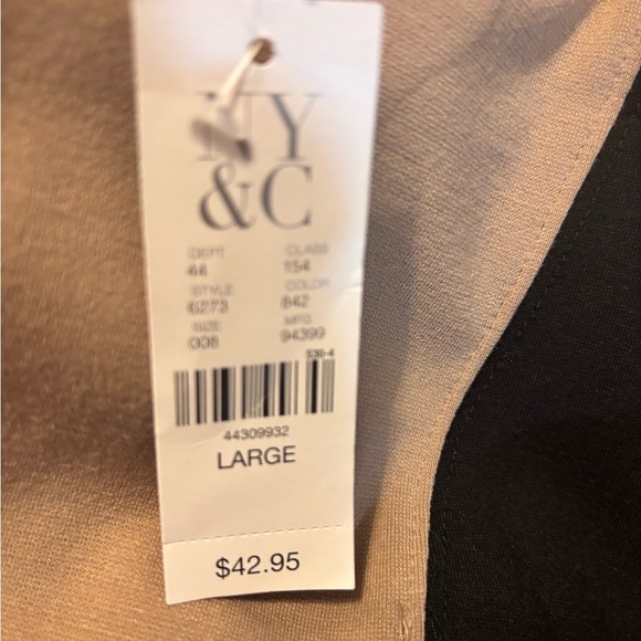 New York & Company Black and Tan Blouse - Picture 3 of 5